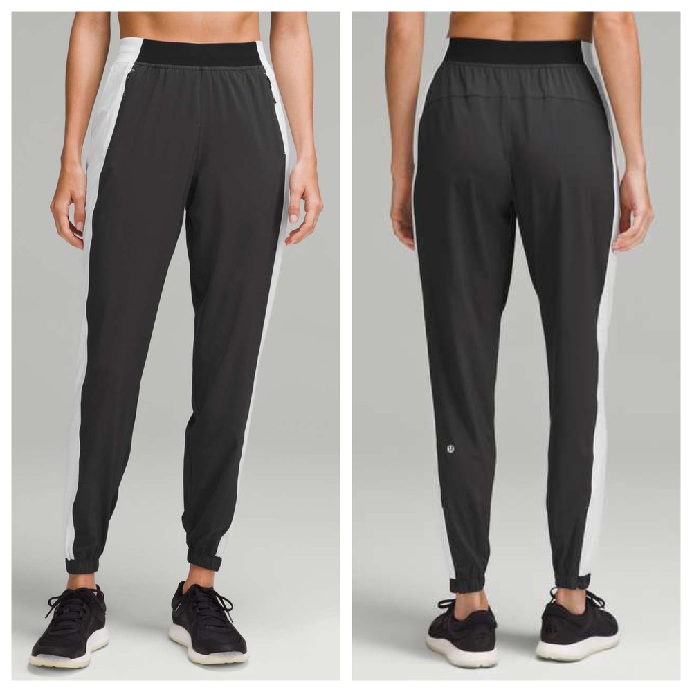Lululemon Adapted State High-Rise Jogger Colourblock‎ Black White Size 2 LW5GCLS - Picture 1 of 10